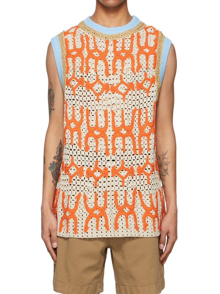 Knitted Contrast Tank Top