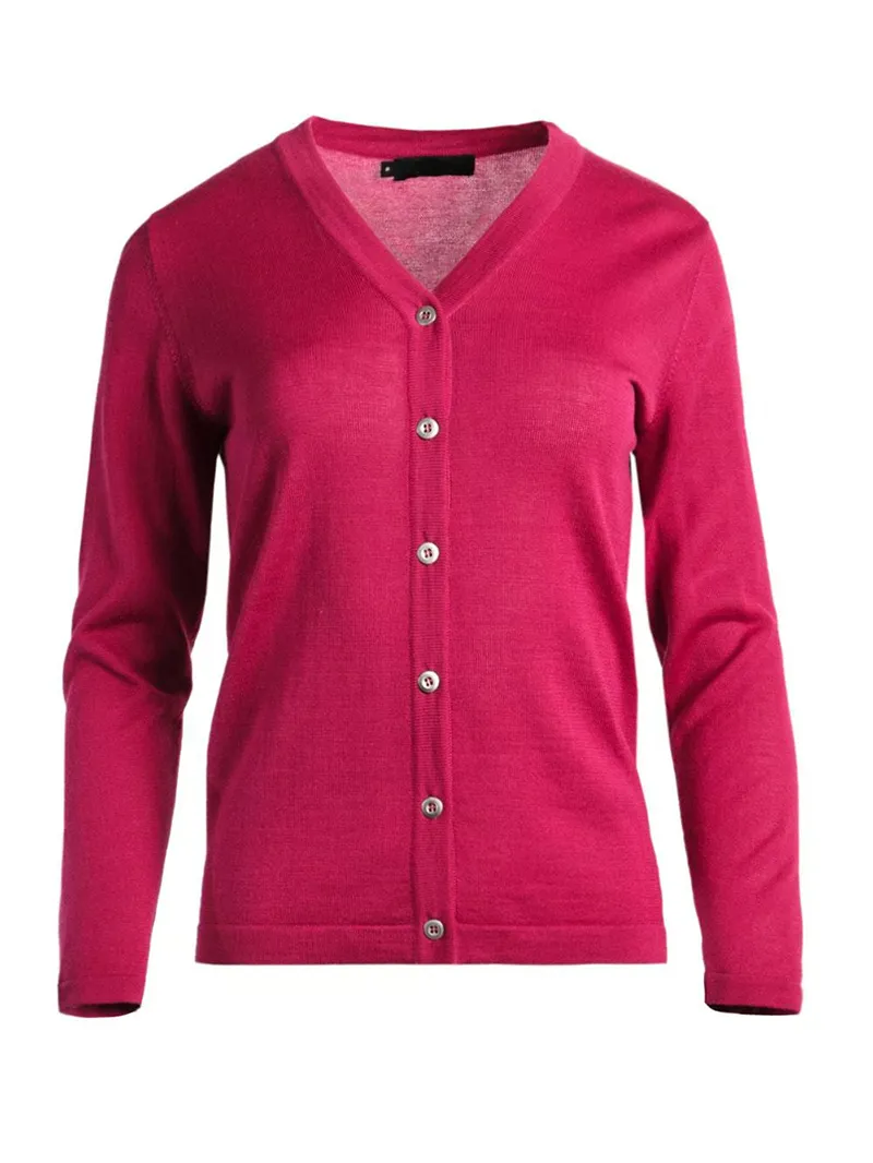 Women's red elegant knitted sweater