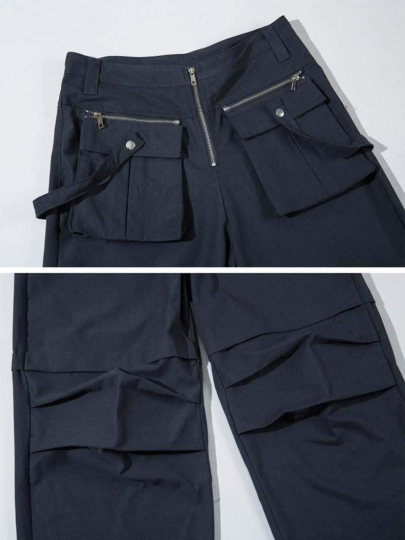 3D Pocket Wrinkle Cargo Pants