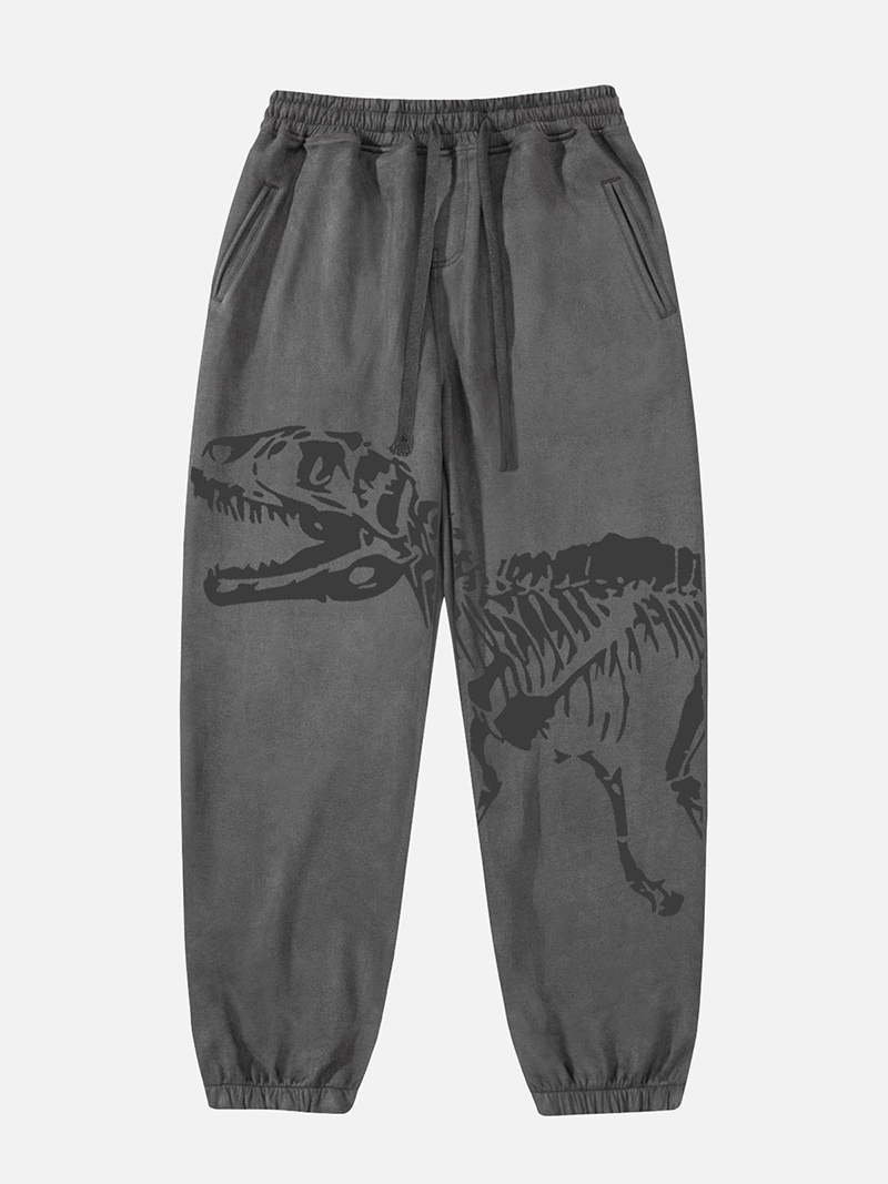 Dinosaur Print Drawstring Sweatpants