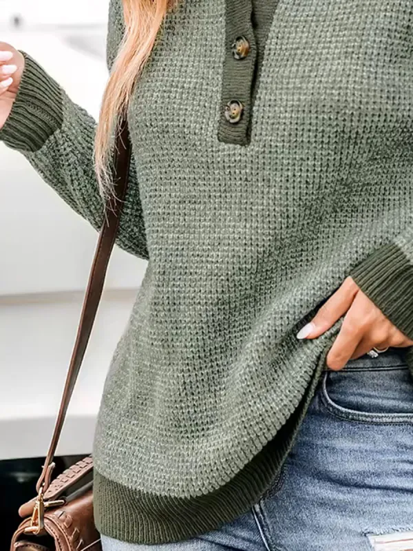 Two-tone drop-sleeve sweater