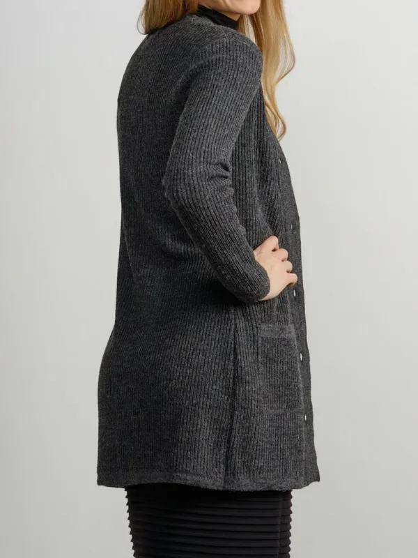 Women's grey elegant knitted sweater