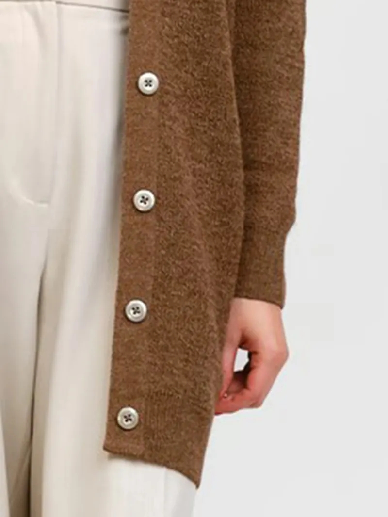 Women's brown elegant knitted sweater