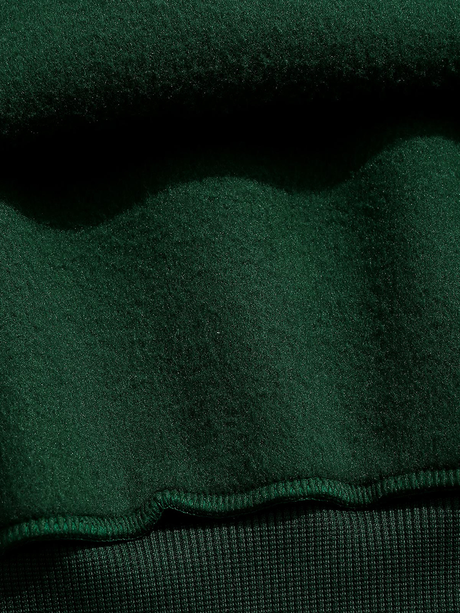 Rose pattern thermal wool-lined sweatshirt