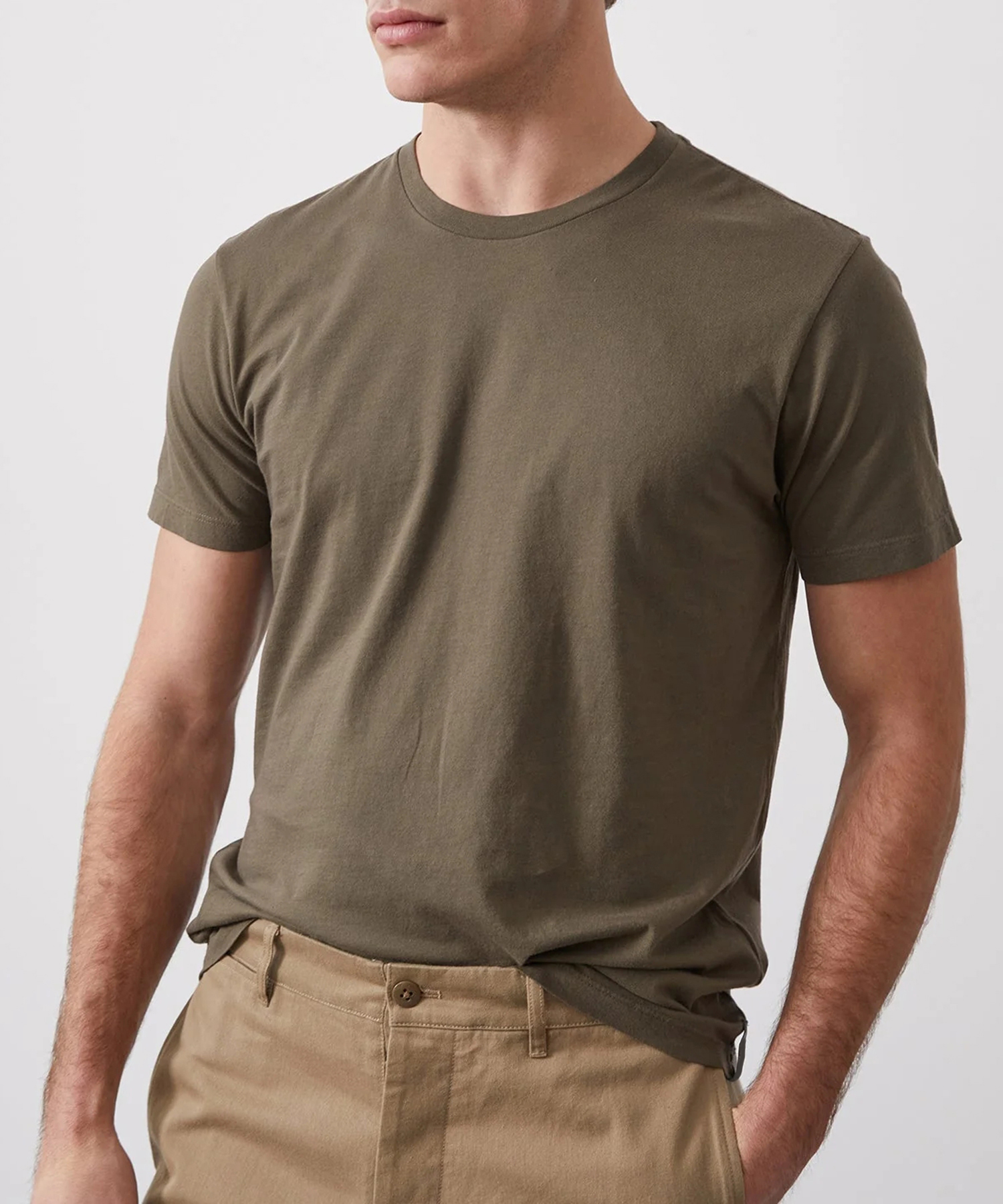 PREMIUM JERSEY T-SHIRT IN IN OLIVE
