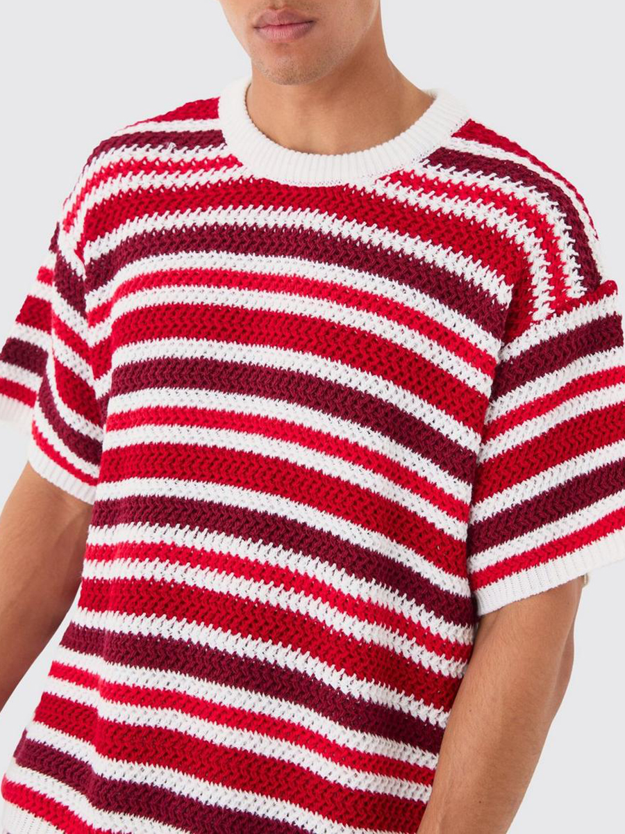 OVERSIZED STRIPE KNITTED T-SHIR