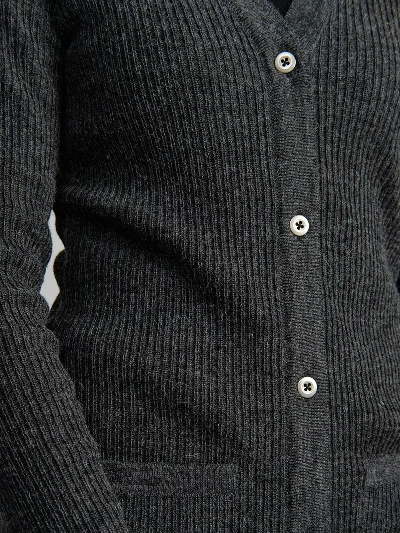 Women's grey elegant knitted sweater
