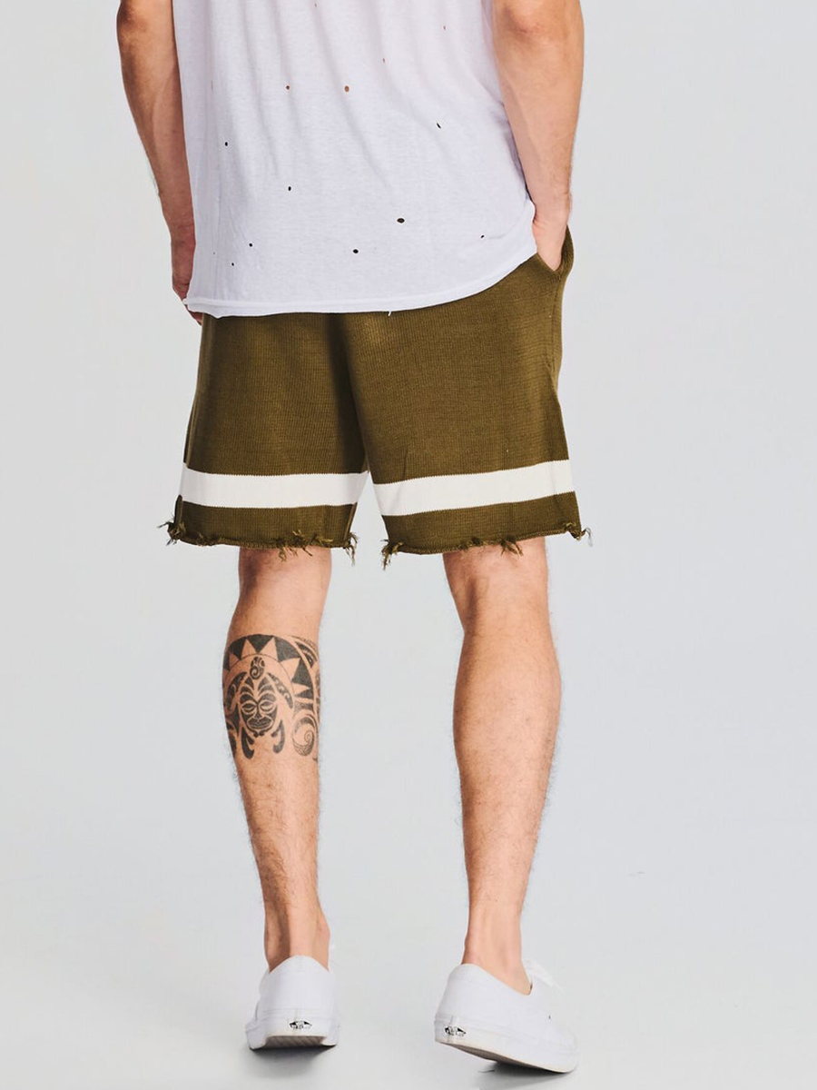 RELAXED OPEN STITCH TIPPED KNITTED SHORTS