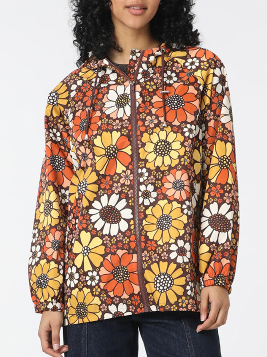 Women's Hooded Marigold Raincoat