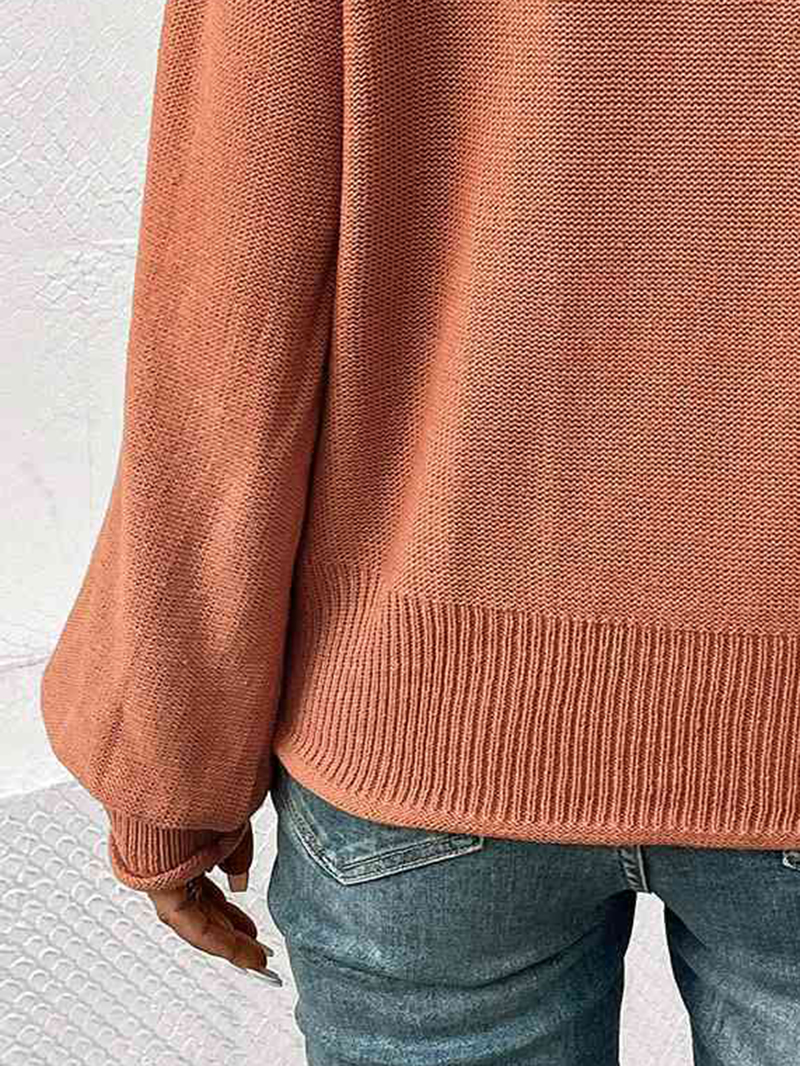 V-Neck Exposed Seam Sweater
